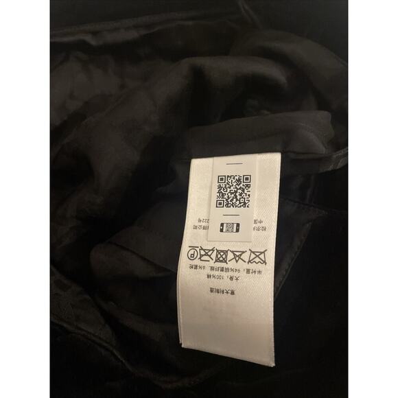 Ralph Lauren Purple Label Women’s Black Velvet Pants 8 Slim High Rise Trousers 8 - Picture 8 of 11